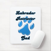 Labrador Retriever Vater Blue Pawprint Mousepad (Mit Mouse)