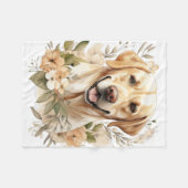 Labrador Retriever Vintag Floral Dog Lover Fleecedecke (Vorderseite (Horizontal))