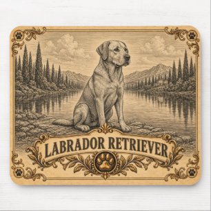 Labrador Retriever, Vintage Heritage Hund Mousepad