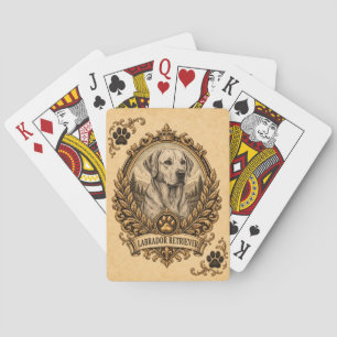 Labrador Retriever, Vintage Heritage Hund Spielkarten