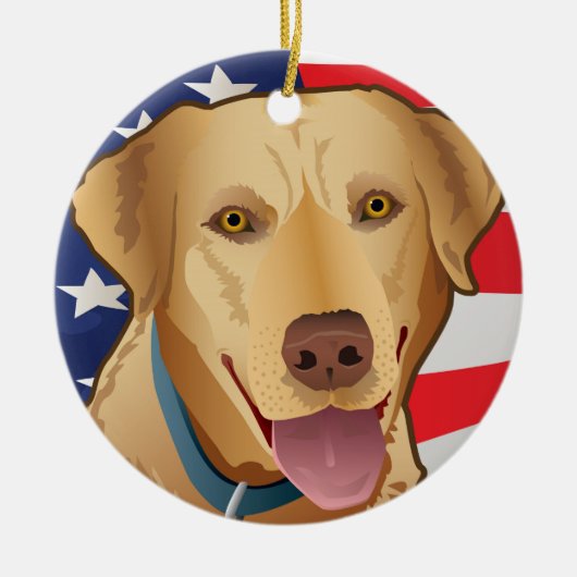Labrador-Retriever von Amerika Keramikornament (Vorne)