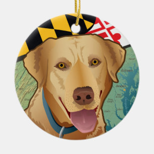 Labrador-Retriever von Maryland Keramikornament