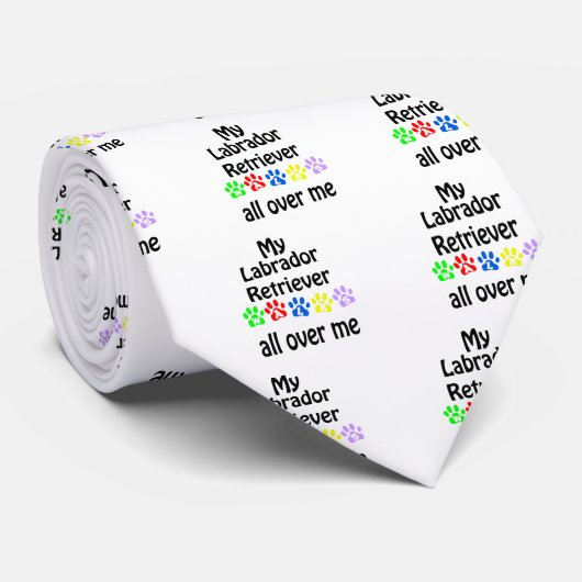 Labrador Retriever Walking Design Krawatte (Gerollt)