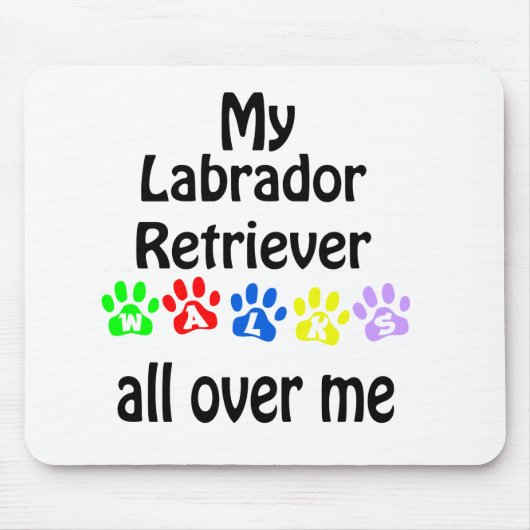 Labrador Retriever Walking Design Mousepad (Vorne)