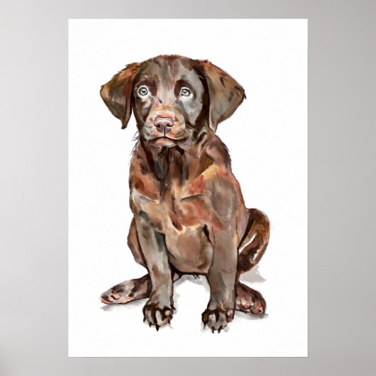 Labrador Retriever Wandkunst Poster, Geschenk für Poster (Vorne)