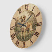 Labrador Retriever - Wanduhr (Winkel)