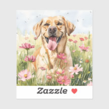 Labrador Retriever Wasserfarben-Aufkleber
