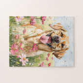 Labrador Retriever Wasserfarben-Puzzle Puzzle (Horizontal)