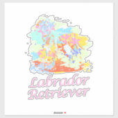 Labrador Retriever Watercolor Aufkleber (Blatt)