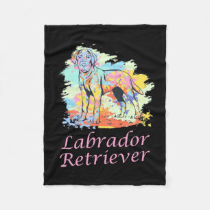 Labrador Retriever Watercolor Fleecedecke
