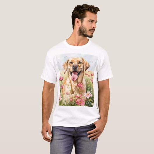  Labrador Retriever Watercolor Men's T-Shirt (Vorne ganz)