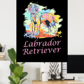Labrador Retriever Watercolor Poster (Heimbüro)