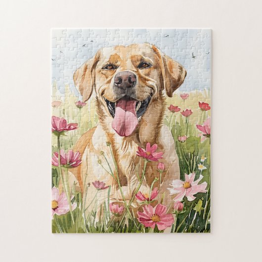 Labrador Retriever Watercolor Puzzle (Vertikal)