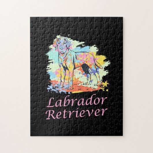 Labrador Retriever Watercolor Puzzle (Vertikal)