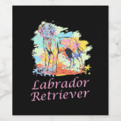 Labrador Retriever Watercolor Weinetikett (Einzelnes Label)