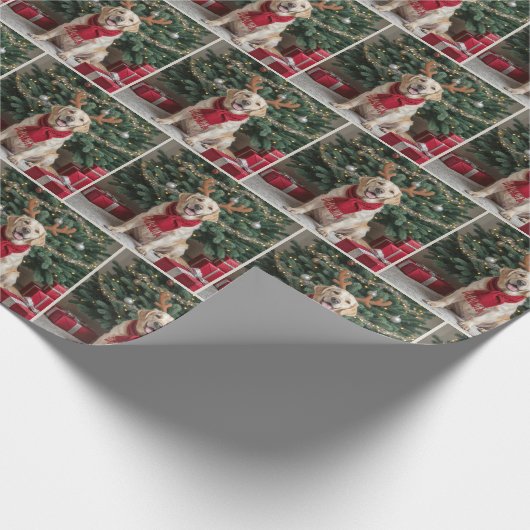 Labrador Retriever Webergeantler Geschenkpapier (Ecke)