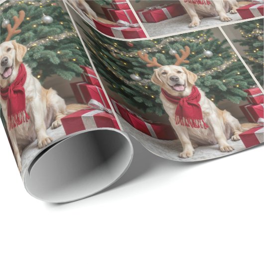 Labrador Retriever Webergeantler Geschenkpapier (Rolleneckpunkt)