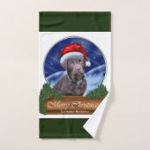 Labrador Retriever Weihnachten Badhandtuch Set (Handtuch)