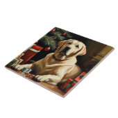 Labrador Retriever Weihnachten Fliese (Seite)
