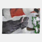 Labrador Retriever Weihnachten Geschirrtuch (Horizontal)