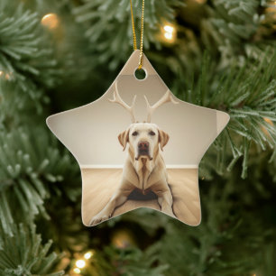 Labrador Retriever Weihnachten, Hangdekoration Keramik Ornament
