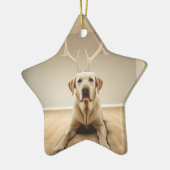 Labrador Retriever Weihnachten, Hangdekoration Keramik Ornament (Links)