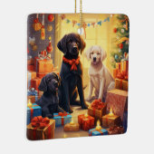 Labrador Retriever Weihnachten, Hangdekoration Keramikornament (Rechts)