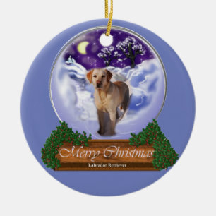 Labrador Retriever Weihnachten Keramik Ornament