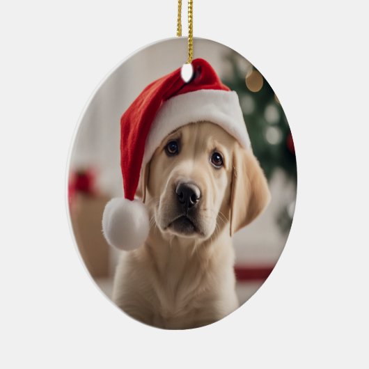 Labrador Retriever Weihnachten Keramik Ornament (Rechts)