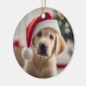 Labrador Retriever Weihnachten Keramik Ornament (Links)