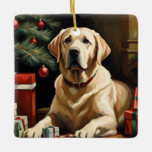 Labrador Retriever Weihnachten Keramikornament