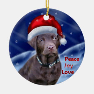 Labrador Retriever Weihnachten Keramikornament