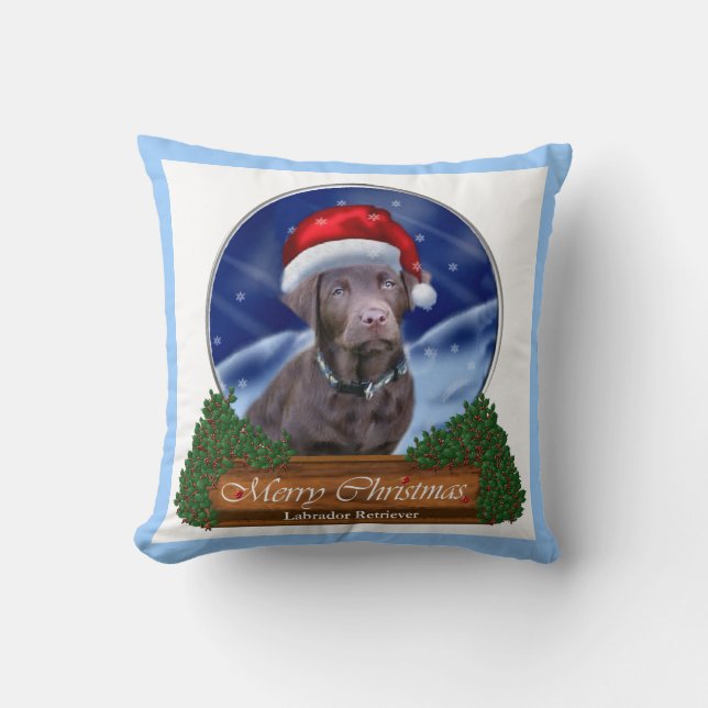 Labrador Retriever Weihnachten Kissen (Vorderseite)