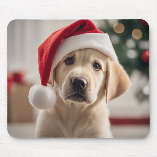 Labrador Retriever Weihnachten Mousepad (Vorne)