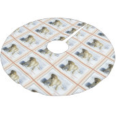 Labrador Retriever Weihnachten Polyester Weihnachtsbaumdecke (Schrägansicht)