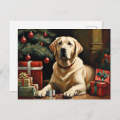 Labrador Retriever Weihnachten Postkarte (Vorne/Hinten)