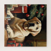 Labrador Retriever Weihnachten Puzzle (Horizontal)