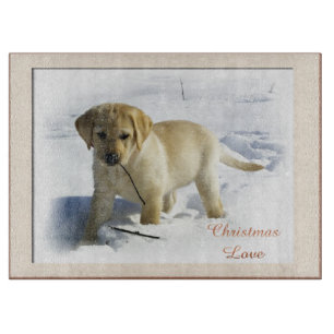 Labrador Retriever Weihnachten Schneidebrett