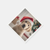 Labrador Retriever Weihnachten Serviette (Ecke)