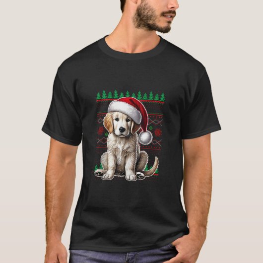 Labrador Retriever Weihnachten Ugly Sweater Funny T-Shirt (Vorderseite)