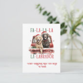 Labrador Retriever Weihnachtliches Weihnachtsfest  Feiertagskarte (Stehend Vorderseite)