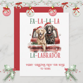 Labrador Retriever Weihnachtliches Weihnachtsfest  Feiertagskarte