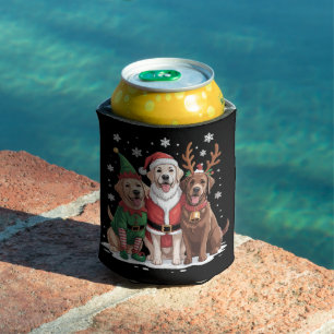 Labrador Retriever Weihnachts Hunde Santa Rentier Dosenkühler