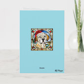 Labrador Retriever Weihnachts-Strumpf Karte (Rückseite)