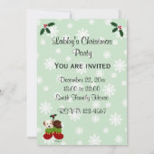 Labrador retriever-Weihnachtsbaum Einladung (Rückseite)