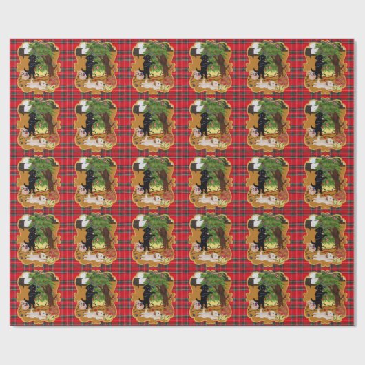 Labrador retriever-Weihnachtsbaum Geschenkpapier (Flach)