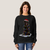 Labrador retriever Weihnachtsbaum Lights Xma Sweatshirt (Vorne ganz)