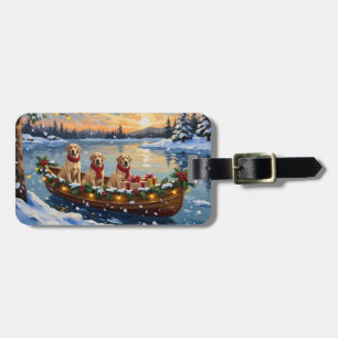 Labrador Retriever Weihnachtsboot-Feiertag Gepäckanhänger