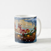 Labrador Retriever Weihnachtsboot Feiertag Kaffeetasse (VorderseiteRechts)