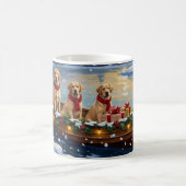 Labrador Retriever Weihnachtsboot Feiertag Kaffeetasse (Mittel)